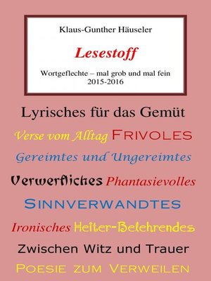 cover image of Lesestoff